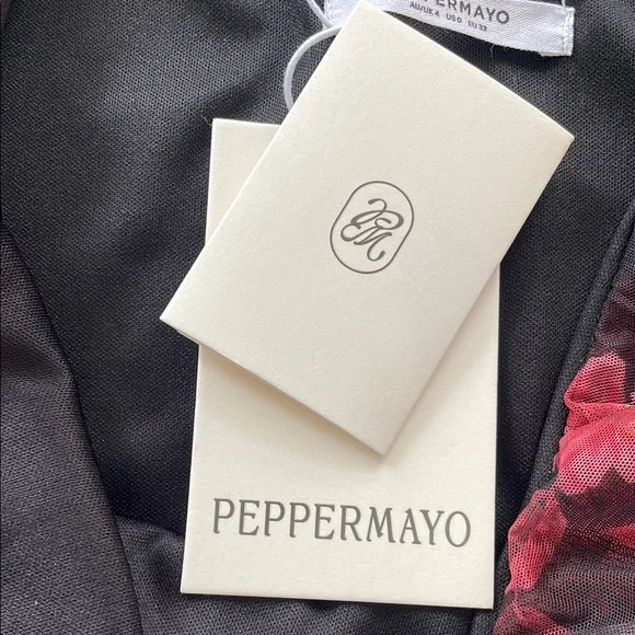 Peppermayo Floral Black and Red Mini Dress - Picture 7 of 13